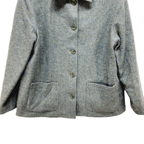 Rafael Wool/Lambswool blend Coat Blazer Jacket Women's Size 14 Green Button-Up - Picture 6 of 10